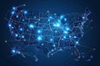 © dendyh7 - Digital map of america network connectivity created with generative ai
