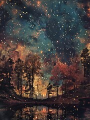starry sky.