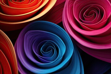 Aufkleber - a spiral design with a black background, A spiral pattern set against a dark backdrop.