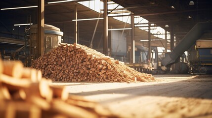 Wall Mural - A photo of a biomass facility