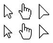 © David - vector set of cursors. pointer, pixel,