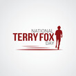 © boyphotodesign - National Terry Fox day vector illustration. National Terry Fox day themes design concept with flat style vector illustration. Suitable for greeting card, poster and banner.