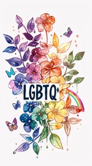 Wall Mural - LGBTQ+ text
