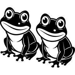 frog vector silhouette illustration