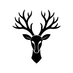 Wall Mural - minimalist deer vector silhouette illustration