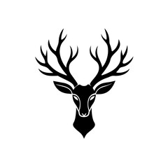 Wall Mural - minimalist deer vector silhouette illustration