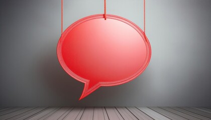 Wall Mural - Hanging speech bubble