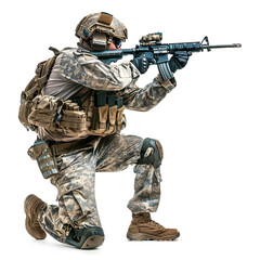 Wall Mural - Soldier holding firearm