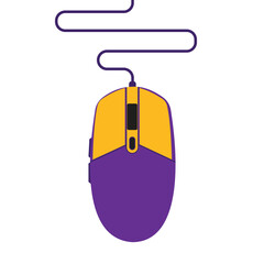 Illustration of  gaming mouse. Wired and wireless mouse, computer mouse logos and icons