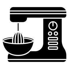 Poster - illustration of a mixer kitchenware appliance household