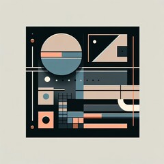 Abstract futuristic design with geometric shapes