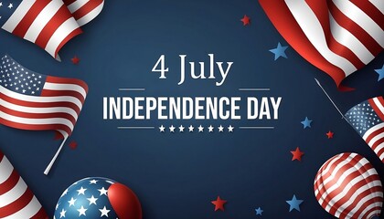 Poster - we will be closed Independence Day background. National american holiday illustration. Vector Memorial day greeting card , header, banner veterans Day American national holiday template generative ai