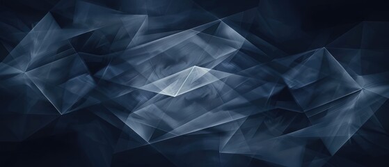 Wall Mural - abstract blue background in dark navy blue colors with layers of white diamond and triangle shapes in transparent design for design flyer bussines backdrop card invitation