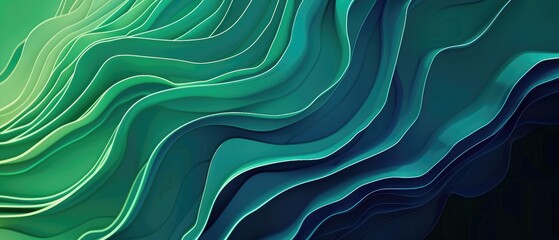 Canvas Print - green blue gradient abstract background aurora wallpaper backdrop design concept header web cover po