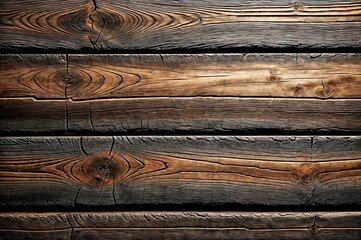 Rustic wood planks background - Generative AI	