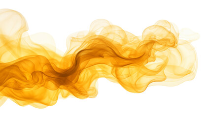 Wall Mural - gold smoke isolated on transparent background cutout