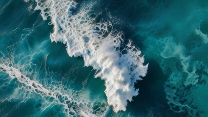 Wall Mural - Amazing natural scenery of ocean waves