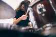 © peopleimages.com - Man, drummer and artist in house with drums for band as musician in playing an instrument. Male person, home and practice as creative for ideas, song or lyrics for online content or live performance