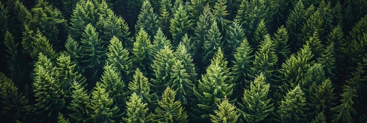 realistic photography of coniferous forest. abstract background of a northern forest