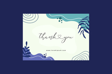 Aesthetic Abstract Thank You Card Landscape
