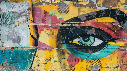 bold and colorful graffiti art for a social change campaign powerful street art abstract photo