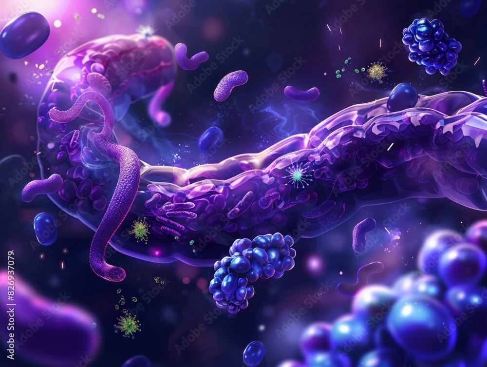 Supplement Absorption Visualize the absorption process of watersoluble vitamins B complex and ...