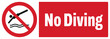 © rizkikijol - ISO prohibition safety signs_no diving landscape size 1/2 a4,a3,a2,a1