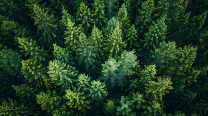 realistic photography of coniferous forest. abstract background of a northern forest
