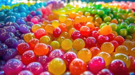 Colorful jelly beans pile with vibrant colors photo tagged with candy confectionery food coloring and food