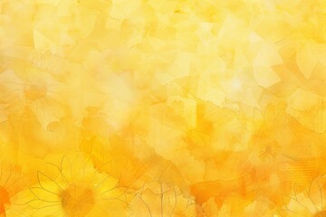 Wall Mural - A yellow background filled with numerous leaves on it