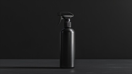 Sticker - black spray bottle mock up, clean white background, Ai Generated Images