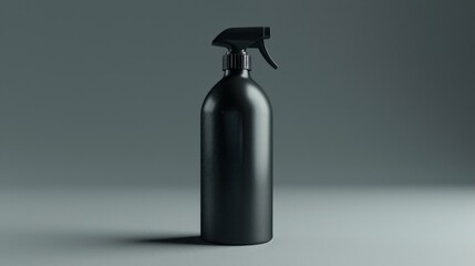 Wall Mural - black spray bottle mock up, clean white background, Ai Generated Images