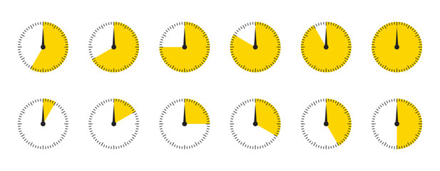 Wall Mural - meter icon set vector in yellow colour