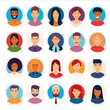 © foody - User people avatar collection in a flat design. Set of cartoon people avatar