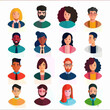 © foody - User people avatar collection in a flat design. Set of cartoon people avatar