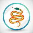 © Rahmat  - snake symbol on a white background. icon snake, logo snake, shio snake, tatto snake.