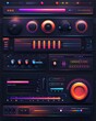 © supansa - Sliders/Adjust Settings top view control panel theme animation Tetradic color scheme