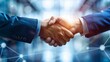 © Dao - Businessmen making handshake with partner, greeting, dealing, merger and acquisition, business joint venture concept, for business, finance and investment background, teamwork and successful business