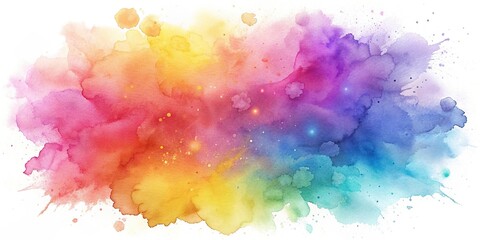 Vibrant gradient watercolor splash on background