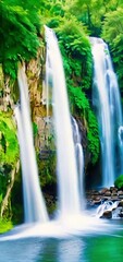 Wall Mural - beautiful waterfall