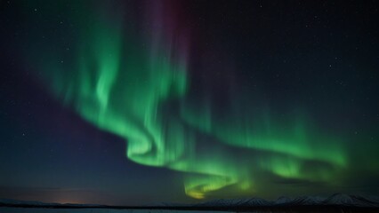 beautiful and peaceful view of the aurora