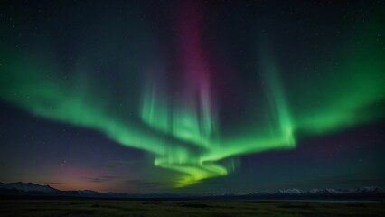 beautiful and peaceful view of the aurora