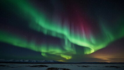 beautiful and peaceful view of the aurora