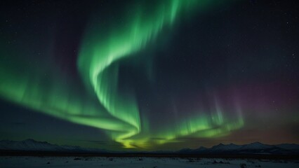 beautiful and peaceful view of the aurora