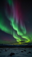 beautiful and peaceful view of the aurora