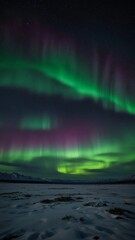 beautiful and peaceful view of the aurora