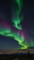 beautiful and peaceful view of the aurora