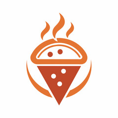 Wall Mural - Hot cooking Pizza icon logo design fast food vector art illustration