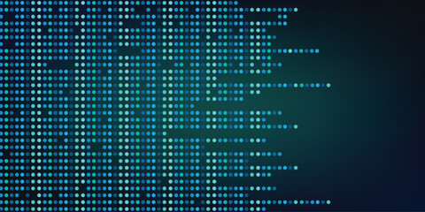 Digital technology background. Digital data dot blue pattern pixel background