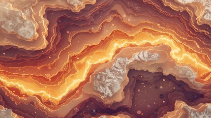 Wall Mural - Oranges and browns in the center; a black hole midst
